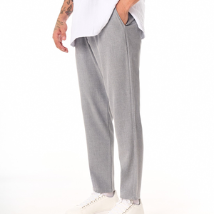 New Trend 2025 Joggers para hombre Pantalones de chándal de mezcla de algodón suave Color gris Personalización de etiqueta privada - Product Image 4