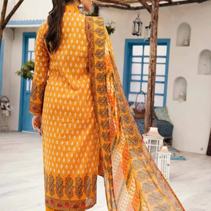 Vestido Shalwar Kameez de césped pakistaní de 3 piezas para mujer listo para usar en embalaje Premium de última moda con color personalizado - Product Image 3