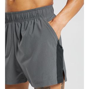 Grey Best Quality Stretch Micro <b>Cool</b> <b>Shorts</b> Casual Drawstring Custom Logo Sports Active Workout Gym Athletic <b>Shorts</b> - Product Image 4