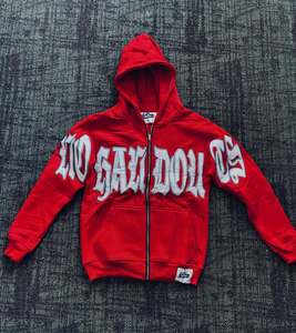 Fabricantes de ropa de aduanas bordar cremallera chándal Vintage ácido lavado Flare pantalones de chándal y sudaderas con capucha chándal hombres - Product Image 1