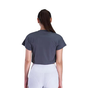 Mujeres algodón cuello redondo manga corta transpirable cómodo ajuste relajado casual básico todos los días verano moda sólido simple camiseta - Product Image 3