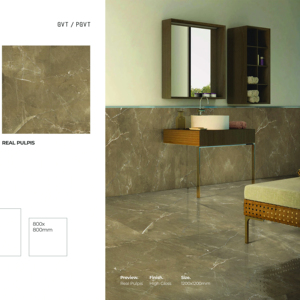 กระเบื้องปูพื้นและผนังพอร์ซเลนแบบมันเงา 1200x1200 ผิวสัมผัสทันสมัย หรูหรา - Product Image 1