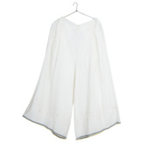 Pantalon décontracté en coton à jambe large Amber 59, broderie, taille élastique, tissu toile respirant, taille XL disponible, taille basse, mi-haute ou haute - Product Image 3