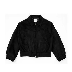 Online New Arrival Leather Velvet Cropped <b>Jacket</b> for <b>Men</b> Loose Fit Cool Versatile Motorcycle Lapel <b>Flight</b> Casual <b>Jacket</b> for <b>Men</b> - Product Image 4