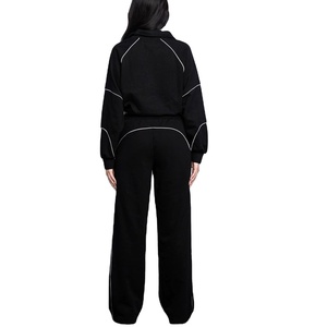 ชุดวอร์มสองชิ้นเสื้อวอร์มผ้าฝ้าย100% มีซิปแบบลำลองกำหนดเอง - Product Image 2