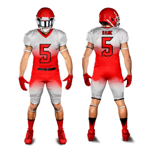 Acheter Sublimation personnalisé de haute qualité jeunes football américain uniforme ensemble polyester tissu Jersey ensembles - Product Image 1