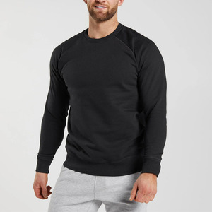 Sweat-shirt personnalisé coupe ajustée pour hommes avec manches raglan col rond ourlet côtelé poignets motif imprimé polyester coton pour la saison d'automne - Product Image 5