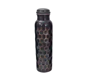 Antique Copper Water <b>Bottle</b> Pure Copper Leak Proof Handcrafted Ayurvedic Health Benefits Eco-Friendly, Sustainable <b>1L</b> Capacity - Product Image 1