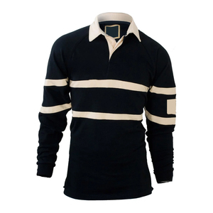 Maillot de rugby personnalisé en polyester/coton de haute qualité pour adultes unisexes, respirant, pour l'entraînement, avec nom et numéro d'équipe - Product Image 1