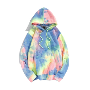 High Quality Classic Bleach Fleece Women's Men Unisex Pullover Sweatshirt Tie Die Hop Tie Dye Hoodies Tye Dye Fleece <b>Hoodie</b> - Product Image 2