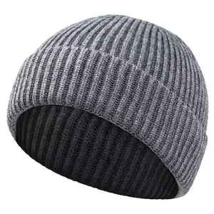Gorros de invierno gruesos y cálidos de alta calidad para hombre, gorro de Hip Hop de hilo corto informal para adulto, gorro de lana para hombre, gorro de punto Unisex para mujer - Product Image 4