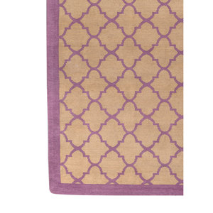 Alfombra Rectangular Rosa y Morada de Poliéster Tejido Plano Hecha a Mano por Indusbar, para Pasillo, Coche, Dormitorio, Alfombra de Yute para Coche - Product Image 4