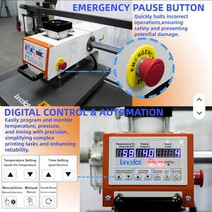 Nouvelle presse à chaud semi-automatique hydraulique 40*60 à double station coulissante pour sublimation de t-shirts et vêtements, imprimante DTF - Product Image 6