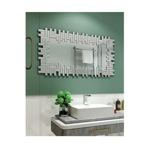 Espejo de cristal a prueba de explosiones, marco dorado para decoración del hogar, suministro de fábrica - Product Image 2