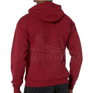 เสื้อมีฮู้ดผ้าฝ้าย100% สำหรับผู้ชายผ้าฟลีซย้อมสีล้วนสำหรับฤดูหนาวฤดูใบไม้ร่วง - Product Image 2