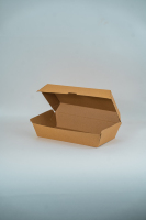 Boîte en carton ondulé jetable personnalisée de haute qualité pour l'emballage de hot-dogs et de collations à emporter, boîte à sandwich de qualité