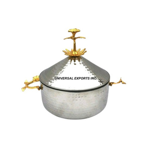 Olla Clásica de Acero Inoxidable, Cazuela Hecha a Mano de Primera Calidad, Lujosa, Multifuncional, Apta para Lavavajillas, Calentador de Alimentos - Product Image 1