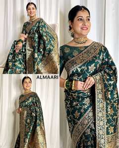 Fabzone unstitched Brocade blouse วัสดุผ้าไหม Saree - Product Image 4