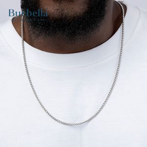 Offre Spéciale de haute qualité 925 argent 18K plaqué or 3mm chaîne boîte ronde pour hommes - Product Image 1