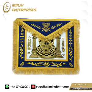 Vente en gros MACHINE D'OR BRODERIE-TABLIER MASTER MASON BLUE LODGE Tablier maçonnique Master Mason - Product Image 5