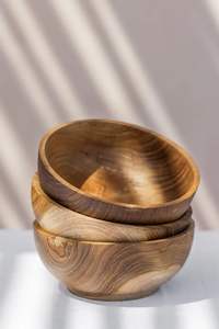 Eco-friendly Handcrafted Wooden Serving Bowls for Sustainable Dining with <b>Aesthetic</b> Appeal for Modern and Rustic Kitchens - Product Image 2