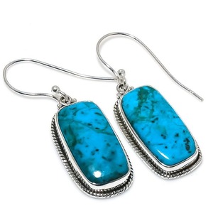 Boho Style 925 Sterling Silver Turquoise Gemstone Boucles D'oreilles Bijoux À La Main Boucles D'oreilles En Argent Bijoux Pour Femmes Cadeau De Mariage Pour - Product Image 1