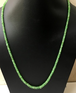 Collier de perles facettées en tsavorite, pierre précieuse naturelle, perles de tsavorite pour la fabrication de bijoux fins, collier de perles de pierres précieuses - Product Image 2