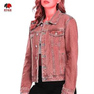 Chaqueta vaquera acolchada para mujer Ryan Pro Gear con bordado de logotipo personalizado de tela transpirable - Product Image 5