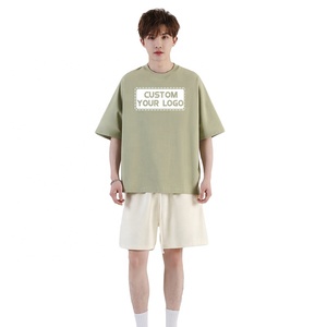 เสื้อยืดแฟชั่นผ้าฝ้าย100% สำหรับผู้ชายเสื้อยืดโอเวอร์ไซซ์คุณภาพสูงสำหรับฤดูร้อนเสื้อยืดลำลองของผู้ชาย - Product Image 1