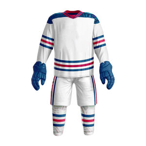 Diseño de uniforme de hockey sobre hielo Impresión de ropa deportiva Conjunto de uniforme 2024 Nueva llegada Estilo único Embalaje personalizado OEM de alta calidad - Product Image 1