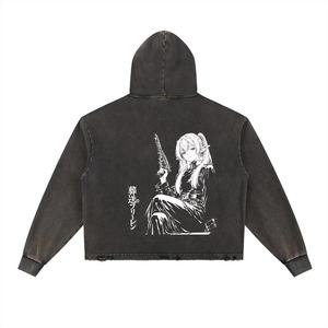 Sudadera con Capucha de Invierno, Algodón de Primera Calidad, Sudadera con Capucha Vintage Personalizada con Lavado Ácido para Hombre, Sin Cordones, Sudadera Unisex - Product Image 1