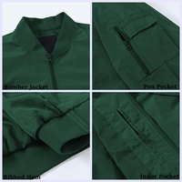 Chaqueta Bomber Personalizada con Diseño Impreso, para Hombre y Mujer, Estilo Urbano, a Prueba de Viento, con Cierre, Casual, Varsity, Fabricante, Venta al Por Mayor