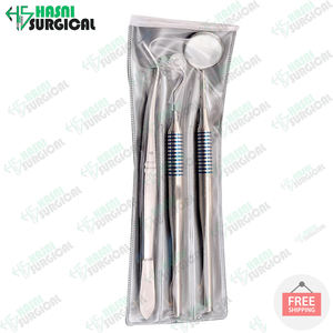 Nuevo artículo Dentista Limpieza Higiene Espejo de acero inoxidable Mango Pinzas Escaladores Instrumento dental - Product Image 4