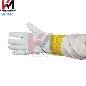 Long Sleeve Sheepskin Beekeeping <b>Gloves</b> Anti-Sting Proof Protective <b>Gloves</b> for Professional Beekeepers beekeeping utility <b>gloves</b> - Product Image 5