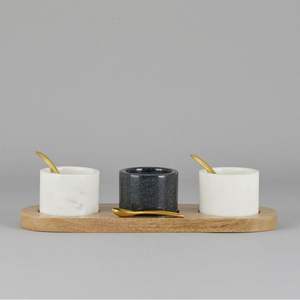 Sucrier classique en bois de forme ronde et récipient Décoration de cuisine de qualité supérieure Fournitures de pot à sucre et à sel - Product Image 4