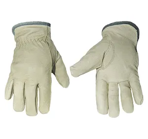 有竞争力的价格全手掌安全工作戴手套牛皮安全工作手套出售工业工人