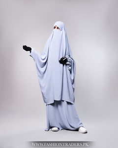 ชุด khimar ยาวโพลีเอสเตอร์ระบายอากาศได้ดีสำหรับผู้หญิงมุสลิมน้ำหนักเบา - Product Image 4