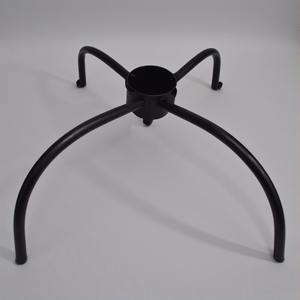 Hand <b>Polished</b> <b>Black</b> Iron Christmas Tree Stand In Matte Finish Artisan Made Designed For Stable Festive Use And Decorative - Product Image 1