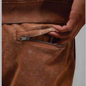 Pantalones de jogging para hombre de otoño e invierno de alta calidad, pantalones holgados personalizados, pantalones de chándal de algodón polar - Product Image 4