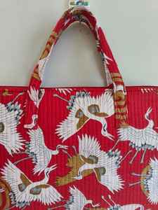 Sac pour ordinateur portable matelassé floral vintage de haute qualité fait à la main avec fermeture éclair et poignée pour les voyages - Product Image 3