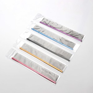 Peine de aseo para mascotas para perros, gatos y animales pequeños, herramienta de peinado y cuidado del cabello reutilizable y ecológica de acero inoxidable - Product Image 5