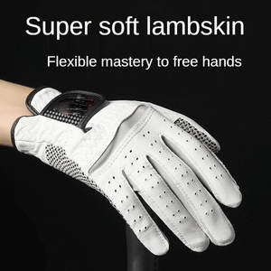 Servicio OEM Guantes de golf para adultos con logotipo personalizado Embalaje Cabretta Piel de oveja Palma Suave Color personalizado Característica Material Tamaño de origen - Product Image 5