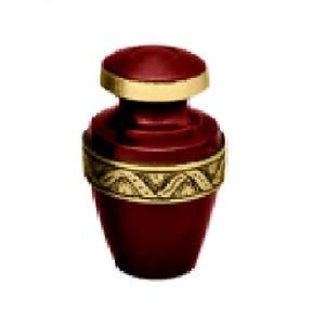 Urne souvenir de crémation en laiton de haute qualité avec bande gravée or noir et couleur bleue finie pour les cendres humaines-Fourniture funéraire - Product Image 3