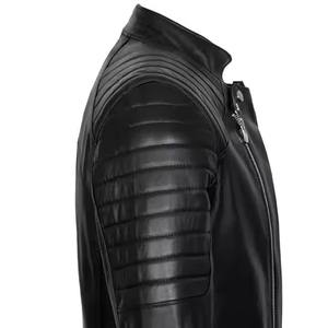 Dernières nouvelles vestes en cuir pour hommes de moto Vestes en cuir pour hommes coupe-vent d'hiver Personnaliser Vestes en cuir pour hommes - Product Image 4