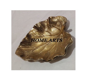 Plato para servir de hoja de Color dorado de latón, tamaño y forma personalizados, plato de fechas de Chocolates para accesorios de Hotel - Product Image 1