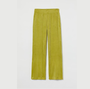 Hot Selling OEM Customizable Solid Color Velour <b>Velvet</b> Pants Unisex Loose <b>Flare</b> <b>Trousers</b> Casual Canvas Wholesale Cheap Price - Product Image 2