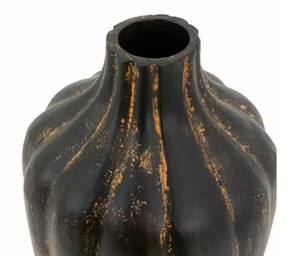 Dunelm Set of 2 Handmade Kairo Metal <b>Vases</b> Alda Black <b>Vase</b> with Dark Colored Features for Home Decor - Product Image 5
