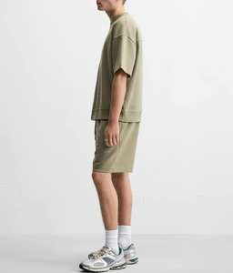 <b>Men</b> Basic Solid Color Plain <b>Men's</b> <b>T</b>-<b>Shirt</b> <b>Set</b> 240 Grams Jersey Round Neck <b>Short</b> Sleeve Casual Style for All Season Oversized Fit - Product Image 2