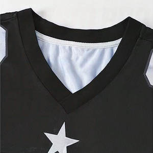 Mens <b>Y2K</b> Graphic Oversized American Football Jersey T-Shirt Custom Name Number Letter Print 100% Polyester Sportswear V-Neck - Product Image 3