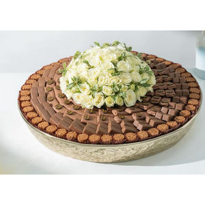 Cuenco para servir de Chocolate de Metal dorado y plateado hecho a mano, decoración moderna, accesorio de Chocolate, soporte dulce para uso en bodas - Product Image 3